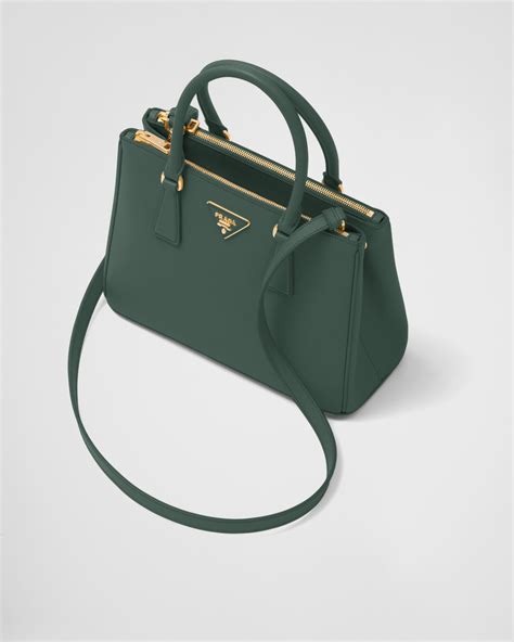 prada saffiano galleria satchel dark emerald green|Emerald Green Medium Prada Galleria Saffiano Leather Bag.